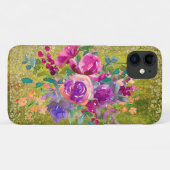 Aquarellfarbene Blume Bouquet Case-Mate iPhone Hülle (Rückseite (Horizontal))