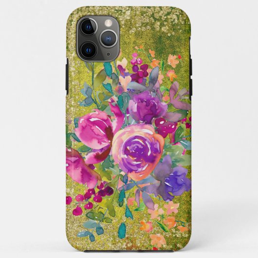 Aquarellfarbene Blume Bouquet Case-Mate iPhone Hülle (Rückseite)