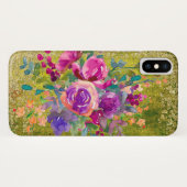 Aquarellfarbene Blume Bouquet Case-Mate iPhone Hülle (Rückseite (Horizontal))