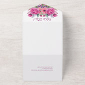 Aquarellfarbene Blume Bouquet-Wedding- All In One Einladung (Außenbereich)