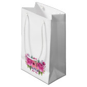 Aquarellfarbene Blume Bouquet-Wedding- Kleine Geschenktüte (Vorderseite Schrägansicht)