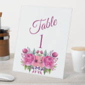 Aquarellfarbene Blume Bouquet-Wedding- Sockelschild (In Situ)