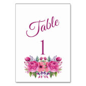 Aquarellfarbene Blume Bouquet-Wedding- Tischnummer (Rückseite)