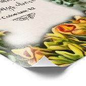 Aquarellfarbene Blume Christliche Bibel Verse Kuns Fotodruck (Ecke)