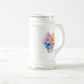 Aquarellfarbene Blume Design-24683 Bierglas (VorderseiteRechts)
