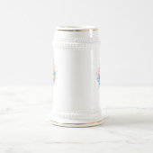 Aquarellfarbene Blume Design-24683 Bierglas (Mittel)