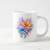 Aquarellfarbene Blume Design-24683 Jumbo-Tasse (Rechts)