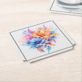 Aquarellfarbene Blume Design-24683 Untersetzer (angewinkelt)