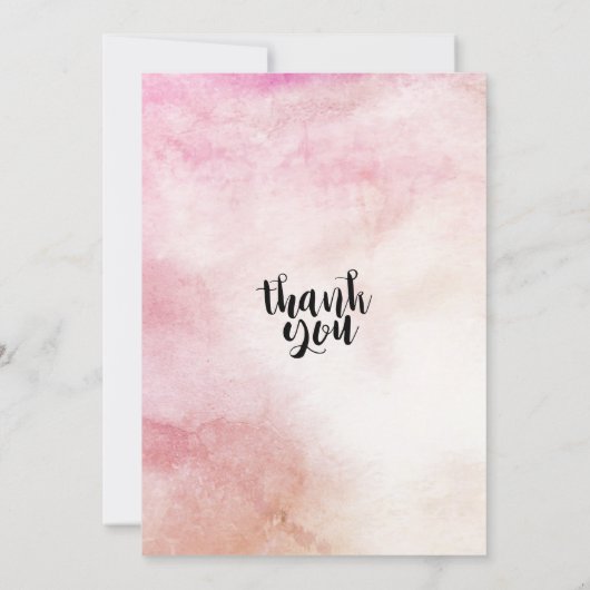 Aquarellfarbene Blume Dusche Polterabend Einladung (Rückseite)