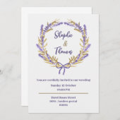 Aquarellfarbene Blume Einladung zur Unkrautkarte (Vorne/Hinten)