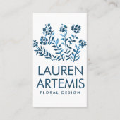 Aquarellfarbene Blume Einzigartig Moderne botanisc Visitenkarte (Vorderseite)