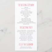 Aquarellfarbene Blume Elegante Hochzeit im Herbst- Programm (Rückseite)