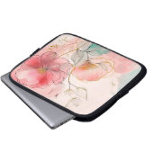 Aquarellfarbene Blume Eleganter Hintergrund Laptopschutzhülle (Vorne Knopf)