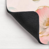 Aquarellfarbene Blume Eleganter Hintergrund Mousepad (Ecke)