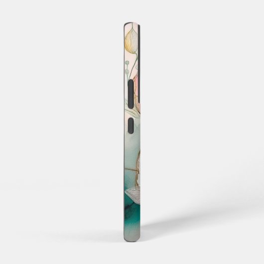 Aquarellfarbene Blume Eleganter Hintergrund Samsung Galaxy Hülle (Rechte Seite)