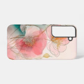 Aquarellfarbene Blume Eleganter Hintergrund Samsung Galaxy Hülle (Rückseite (Horizontal))