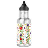 Aquarellfarbene Blume Farbiges Muster-67488 Edelstahlflasche (Rechts)