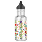 Aquarellfarbene Blume Farbiges Muster-67488 Edelstahlflasche (Links)