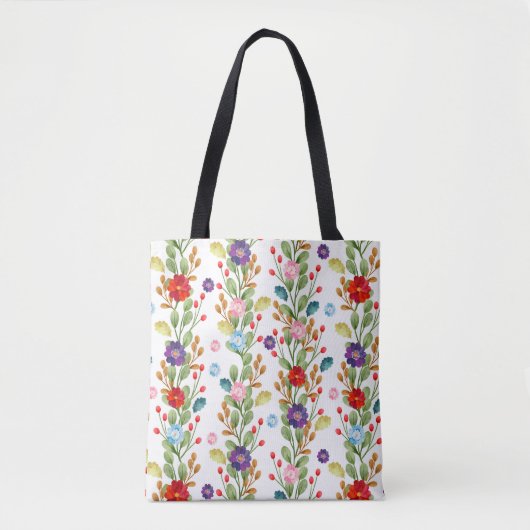 Aquarellfarbene Blume Farbiges Muster-67488 Tasche (Vorderseite)