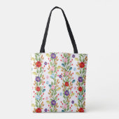 Aquarellfarbene Blume Farbiges Muster-67488 Tasche (Rückseite)