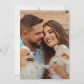 Aquarellfarbene Blume - Frühjahr und Sommerhochzei Save The Date (Rückseite)