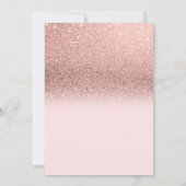 Aquarellfarbene Blume, Glitzer Brautparty mit hohe Einladung (Rückseite)