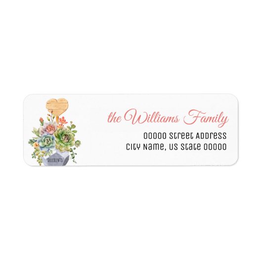 Aquarellfarbene Blume Grüne Blumenrückgabe Adresse (Vorne)