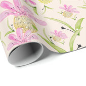 Aquarellfarbene Blume Handgemalt Geschenkpapier (Rolleneckpunkt)