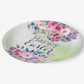 Aquarellfarbene Blume Happy Oaster Paper Teller (Schrägansicht)