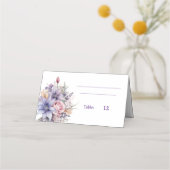 Aquarellfarbene Blume. Hochzeit. Platzkarte (Rückseite)