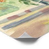 Aquarellfarbene Blume in einem Glas, nicht in eine Poster (Ecke)