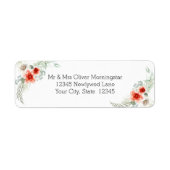 Aquarellfarbene Blume in Fettkorallen (Vorne)