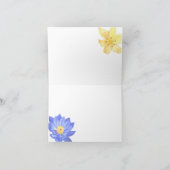 Aquarellfarbene Blume Karte (Innenseite)