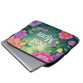 Aquarellfarbene Blume Laptopschutzhülle (Vorne Knopf)
