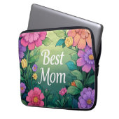 Aquarellfarbene Blume Laptopschutzhülle (Vorderseite Links)