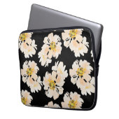 Aquarellfarbene Blume Laptopschutzhülle (Vorderseite Links)