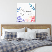 Aquarellfarbene Blume lassen Sie sich inspirieren Leinwanddruck (Insitu (Schlafzimmer))