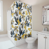 Aquarellfarbene Blume: lebendiges Sommermuster. Duschvorhang (Beispiel)