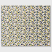 Aquarellfarbene Blume: lebendiges Sommermuster. Geschenkpapier (Flach)