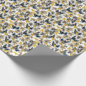 Aquarellfarbene Blume: lebendiges Sommermuster. Geschenkpapier (Ecke)