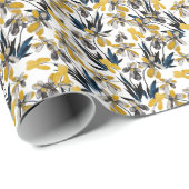 Aquarellfarbene Blume: lebendiges Sommermuster. Geschenkpapier (Rolleneckpunkt)