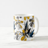 Aquarellfarbene Blume: lebendiges Sommermuster. Kaffeetasse (VorderseiteRechts)