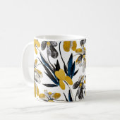 Aquarellfarbene Blume: lebendiges Sommermuster. Kaffeetasse (Vorderseite Links)