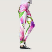 Aquarellfarbene Blume Leggings (Rechts)