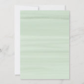 Aquarellfarbene Blume mit Goldtaufe des Glitzer Einladung (Rückseite)