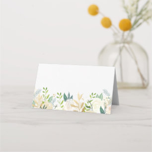 Aquarellfarbene Blume mit Hochzeitsfeier Platzkarte