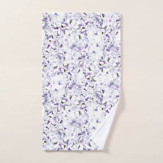 Aquarellfarbene Blume mit Hydrangeas. Badhandtuch Set (Handtuch)