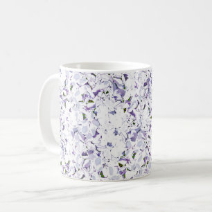 Aquarellfarbene Blume mit Hydrangeas. Kaffeetasse