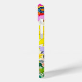 Aquarellfarbene Blume Mit Monogramm Case-Mate iPhone Hülle (Rückseite / Links)