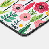 Aquarellfarbene Blume mit Name Elegant Schreibtischunterlage (Ecke)